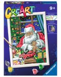 Комплект за рисуване по номера Ravensburger CreArt - Работилницата на Дядо Коледа - 1t